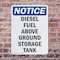 Signmission Diesel Fuel Above Ground Storage Tank OSHA Notice Sign, Plastic, 7in W x 10in L, 2PK OS-2PACK-NS-P-710-V-10994 - alternate 8